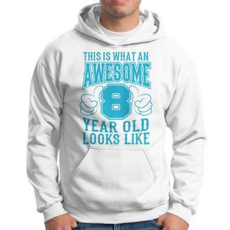 Youth This Is What An Awesome 8 Year Old 8Th Birthday Boy Hoodie - Thegiftio UK