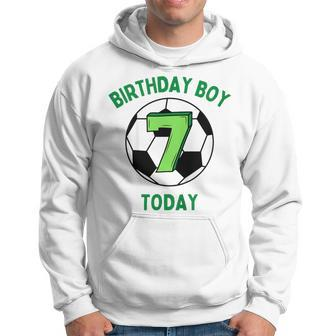 Youth Birthday Boy 7 Today 7Th Birthday Boys Football Hoodie - Thegiftio UK