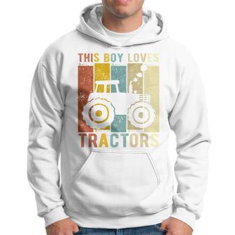 Youth This Boy Loves Tractors Boys Tractor Hoodie - Thegiftio UK
