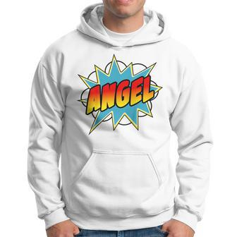 Youth Boys Angel Comic Book Superhero Name Hoodie - Seseable