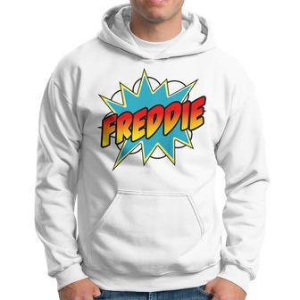 Youth Boys Freddie Name Comic Book Superhero Hoodie - Seseable