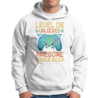 Youth Level 6 Unlocked 6Th Birthday Video Gamer 6 Years Old Retro Hoodie - Thegiftio UK