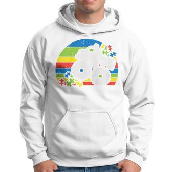 Youth Monster Truck Crushing Puzzle Autism Awareness Autistic Boys Hoodie - Thegiftio UK