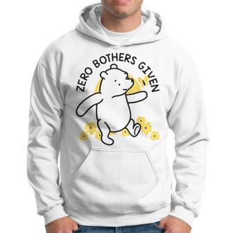 Zero Bothers Given Dancing Bear Hoodie - Seseable