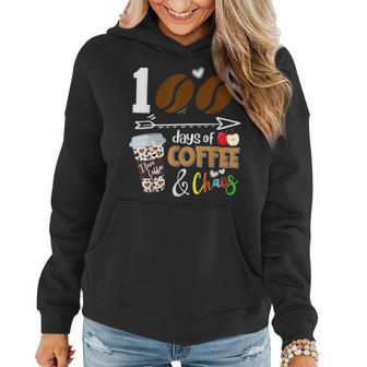 100 Days Of Coffee 100Th Day Of School For Teacher Student Women Hoodie - Monsterry CA