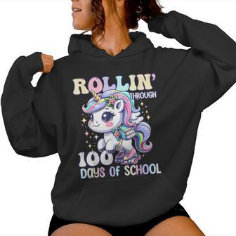 100 Days Of School Girls Teacher 100Th Day Unicorn Outfit Women Hoodie | Mazezy