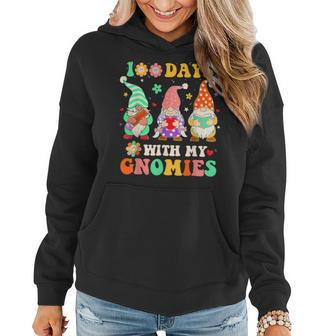 100Th Day Of School Gnome Teacher Student 100 Days Smarter Women Hoodie - Seseable
