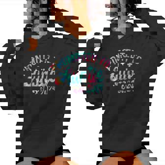 2024 Aunt Promoted To Auntie Est 2024 Primeraez Tía 2024 Sudadera con capucha para mujer - Regaloses