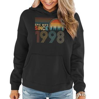 26Th Wedding Anniversary For Her Epic Wife Since 1998 Women Hoodie - Monsterry UK