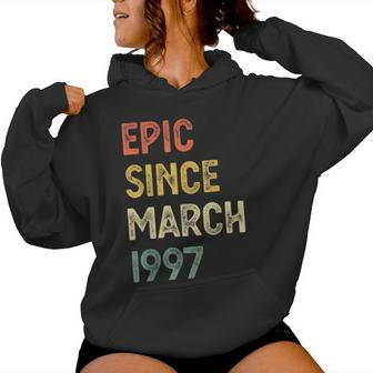 27Th Birthday Epic Since March 1997 27 Years Old Women Hoodie | Mazezy