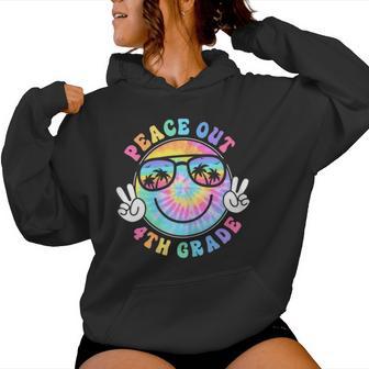 4Th Grade Peace Out School 2024 Last Day Of School Summer Women Hoodie - Thegiftio UK