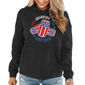 4Th Of July Beer Can Flag Usa Drinking Team Women Hoodie - Monsterry DE