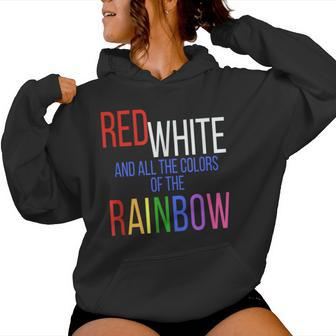 4Th Of July Gay Pride Rainbow America Equal Rights Women Hoodie - Monsterry
