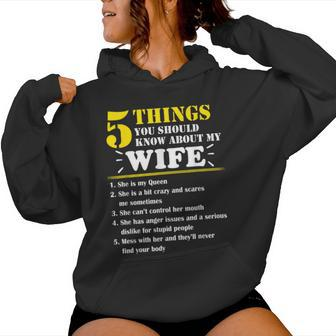 5 Things About My Wife Husband Women Hoodie - Monsterry CA