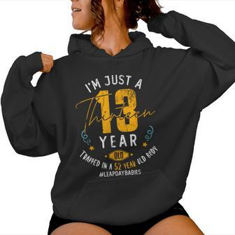52 Years Old Leap Year Birthday 13 Leap Day Women Hoodie - Seseable