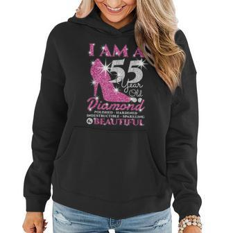 I Am A 55 Year Old Diamond 55Th Birthday Women Hoodie - Monsterry