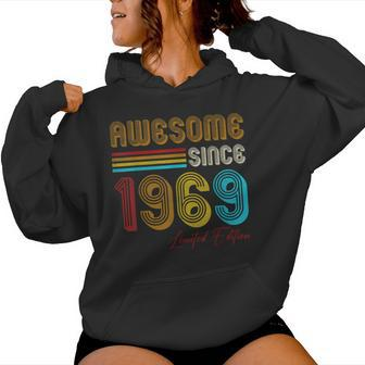 55Th Birthday For Awesome Since 1969 Women Hoodie - Thegiftio UK