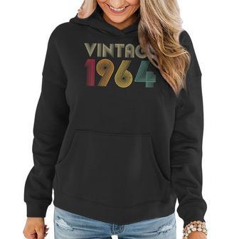 59Th Birthday For Vintage 1964 Retro Women Hoodie - Monsterry AU