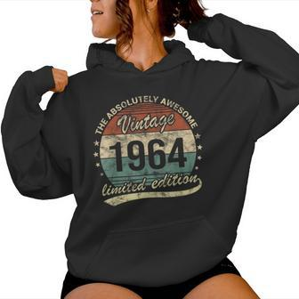60Th Birthday Absolutely Awesome Vintage 1964 Man Or Woman Women Hoodie - Monsterry AU