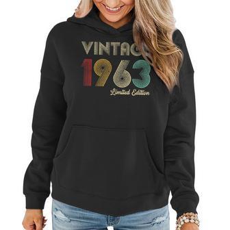 60Th Birthday Vintage 1963 60 Years Old Women Hoodie - Monsterry