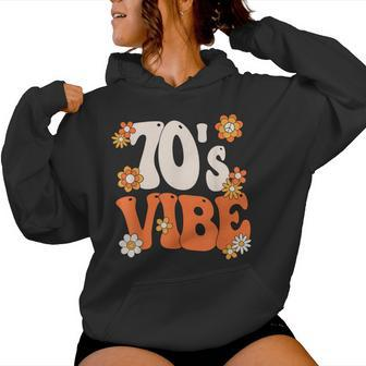 70'S Vibe Costume 70S Party Outfit Groovy Hippie Peace Retro Women Hoodie - Thegiftio UK
