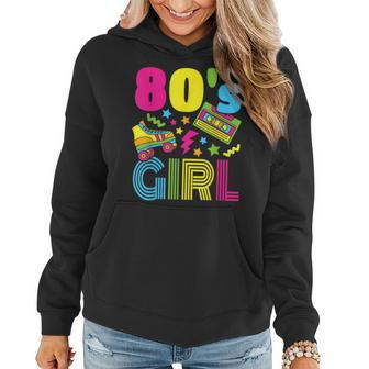 80S Girl 1980S Theme Party 80S Costume Outfit Girls Women Hoodie - Seseable