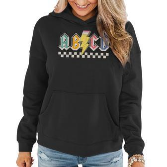Abcd Back In Class First Day Back To School Teacher Student Women Hoodie - Seseable