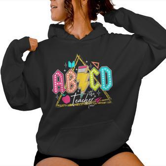 Abcd The Teacher Tour Rockin' Teacher Last Day Of School Women Hoodie - Seseable