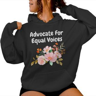 Advocate For Equal Voices Empower Equal Rights Women Hoodie - Monsterry DE