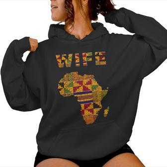 Afro Black Wife African Ghana Kente Cloth Couple Matching Women Hoodie | Mazezy