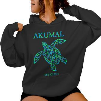 Akumal Mexico Sea Turtle Vacation Souvenir Boys Girls Women Hoodie - Monsterry UK
