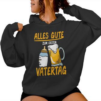 Alles Gute Zum Erstenatertag Beer Dad Baby Father Kapuzenpullover für Damen - Geschenkecke