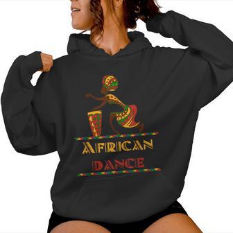 American Afro Girl African Dance Drum Djembe Women Hoodie - Monsterry UK