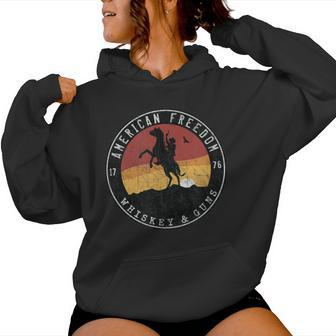American Freedom 1776 Whiskey And Guns Women Hoodie - Monsterry
