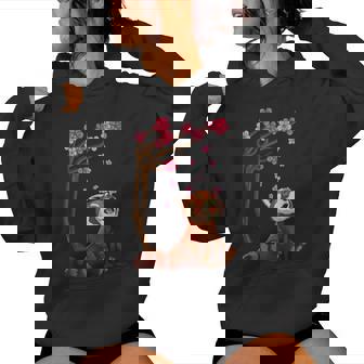Amoureux De L'ours Panda Roux Mignon Sweat à capuche femme - Cadeauxyz