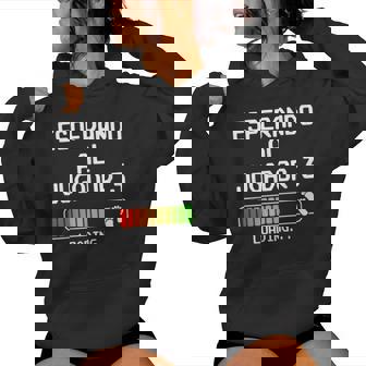 Anunciar Embarazo Futuro Papá Padre & Futura Mama Jugador 3 Sudadera con capucha para mujer - Regaloses