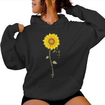 Appendix Cancer Sunflower Amber Ribbon Survivor Women Hoodie - Monsterry AU