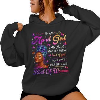April Black Girl African American Birthday Black Women Women Hoodie - Thegiftio UK