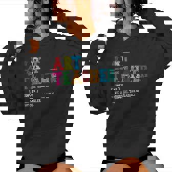 Art Teacher Definition Sudadera con capucha para mujer - Regaloses