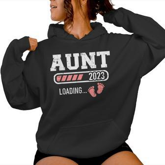 Aunt 2023 Loading Bar For New Aunt Women Hoodie - Monsterry