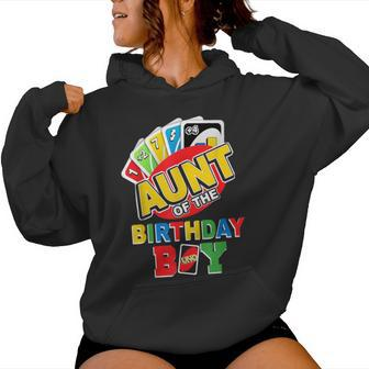 Aunt Of The Birthday Boy Uno Mom Mommy Mama 1St Bday Women Hoodie - Monsterry AU