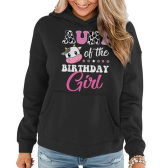 Aunt Of The Birthday Girl Family Matching Farm Cow Women Hoodie - Monsterry