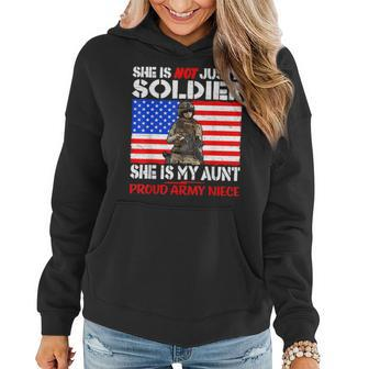 My Aunt Is A Soldier Hero Proud Army Niece Military Family Women Hoodie - Monsterry