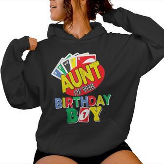 Aunt Of The Uno Birthday Boy Uno Birthday Boy Women Hoodie - Monsterry UK