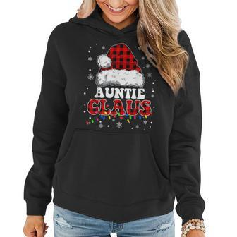 Auntie Claus Santa Claus Matching Family Pajamas Women Hoodie - Thegiftio UK