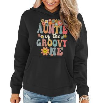 Auntie Of Groovy One Matching Family 1St Birthday Party Women Hoodie | Mazezy UK