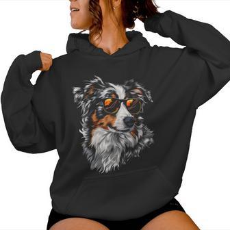 Australian Shepherd Sonnenbrille Lustig Hund Mama Papa Kapuzenpullover für Damen - Geschenkecke