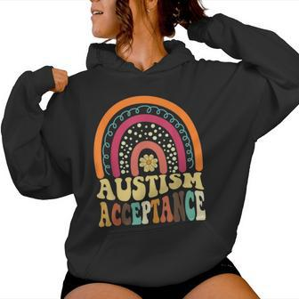 Autism Awareness Acceptance Rainbow Autism Women Hoodie - Thegiftio UK