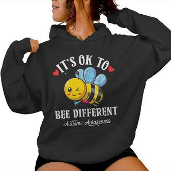 Autism Awareness Bee It's Ok To Be Different Autistic Bees Women Hoodie - Seseable
