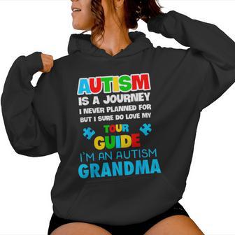 Autism Is A Journey I Never Planned Autism Grandma Awareness Women Hoodie - Thegiftio UK